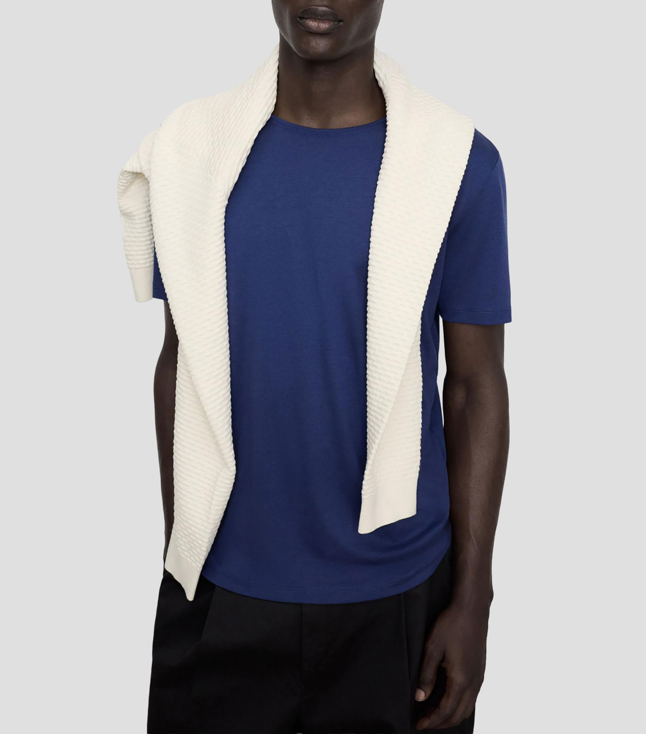 Playera cuello redondo manga corta lisa Hombre
